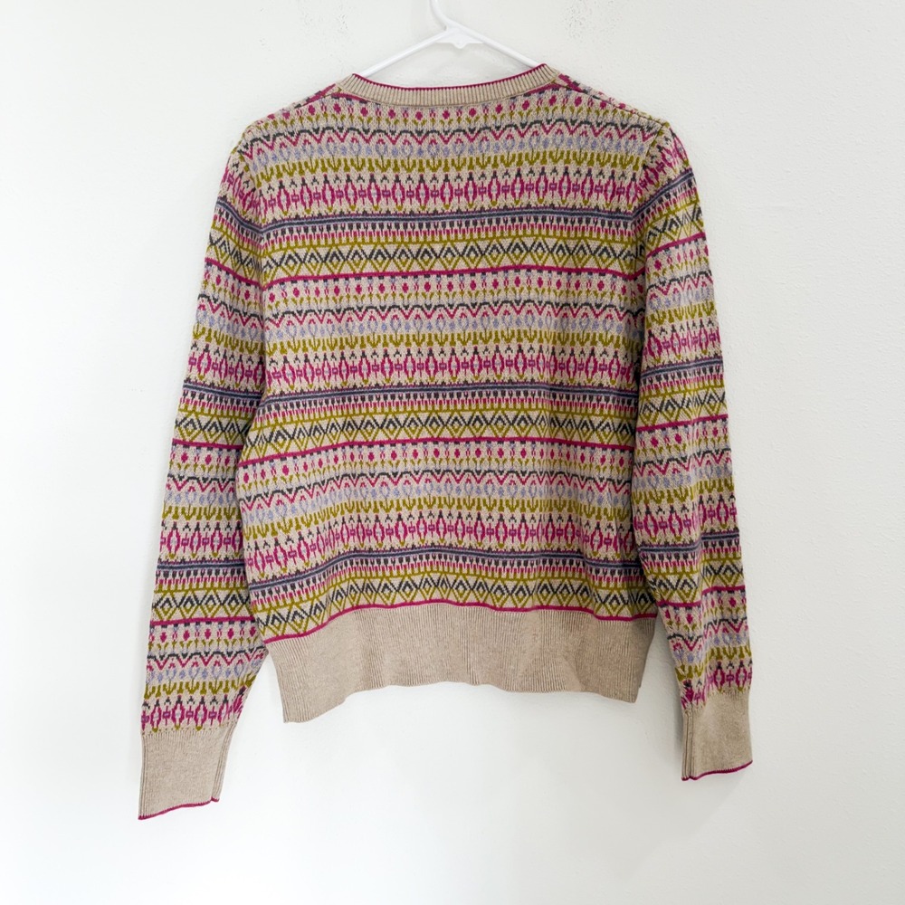 NWT Kilte Collection Boho Fairisle Retro The Goldie Cardigan Sweater Top 3 L/XL - Picture 5 of 7